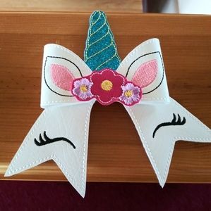 Unicorn Cheer Hair Bow